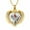 Gold/White, variant on Crystal Heart Cremation Jewelry for Ashes Holder Urn Necklace for Ashes of Loved One - Redemptorist