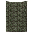 thumbnail image 3 of Ambesonne Sage Tablecloth Rectangular Table Cover, Dandelions Retro Nature Art, 52"x70", Green Brown White, 3 of 4