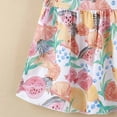 thumbnail image 4 of Loopsun Toddler Girls Dress, Summer Toddler Girls Sleeveless Print Flying Sleeve Dress, 4 of 5