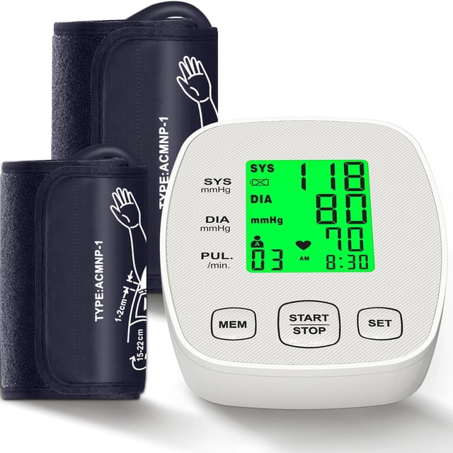 Monitor de presión arterial de brazo KIKEANG con dos brazaletes 6-16.5"