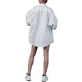 thumbnail image 4 of Liacowi Oversized Button Down Shirts for Women Casual Long Sleeve V Neck Dressy Blouses Tops, 4 of 7