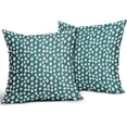 thumbnail image 2 of Teal Cream Dots Pillow Covers 16x16 Set of 2 Boho Design Polka Dot Throw Pillows Modern Trendy Print Outdoor Decorative Pillowcase Square Linen Cushion Cases Decor for Sofa Couch Bed, 2 of 6