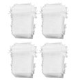 thumbnail image 4 of Drawstring Organza Bags, Elegant Simple 10x15cm Transparent  200Pcs Mini Organza Bags  Drawstring Design  For Jewelry For Party Decoration For Wedding White, 4 of 8