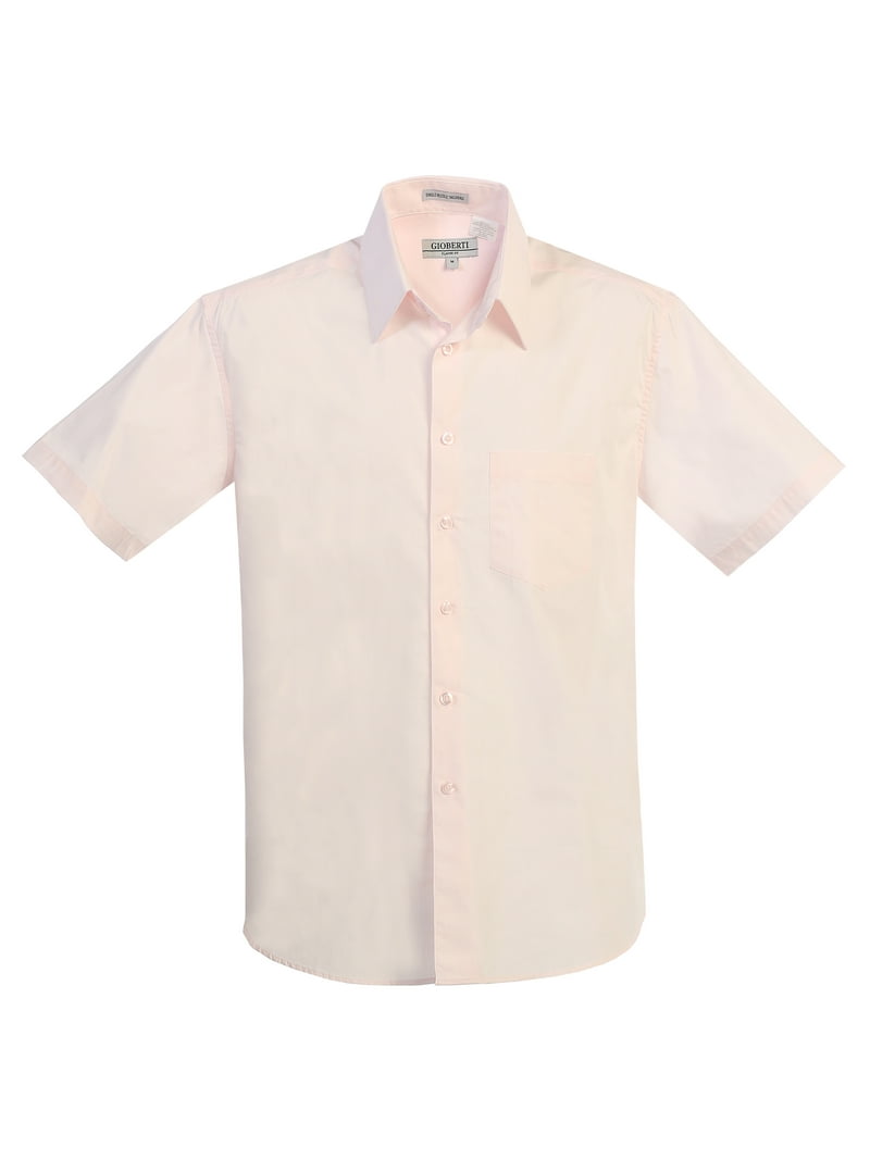 gioberti men's short sleeve solid dress shirt Gioberti Men's Short Sleeve Solid Dress Shirt, Blue