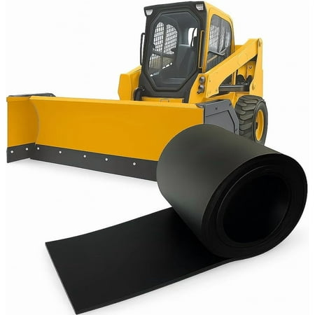 SIMOND STORE-Rubber Snow Plow Cutting Edge Heavy Duty 120" x 6" x 1" Snow Plow Deflector Smooth & Surface Safe Snow Clearing Fit for ATV, Tractors-Skid Steers & UTVs Rubber Cutting Edge for Snow Plow
