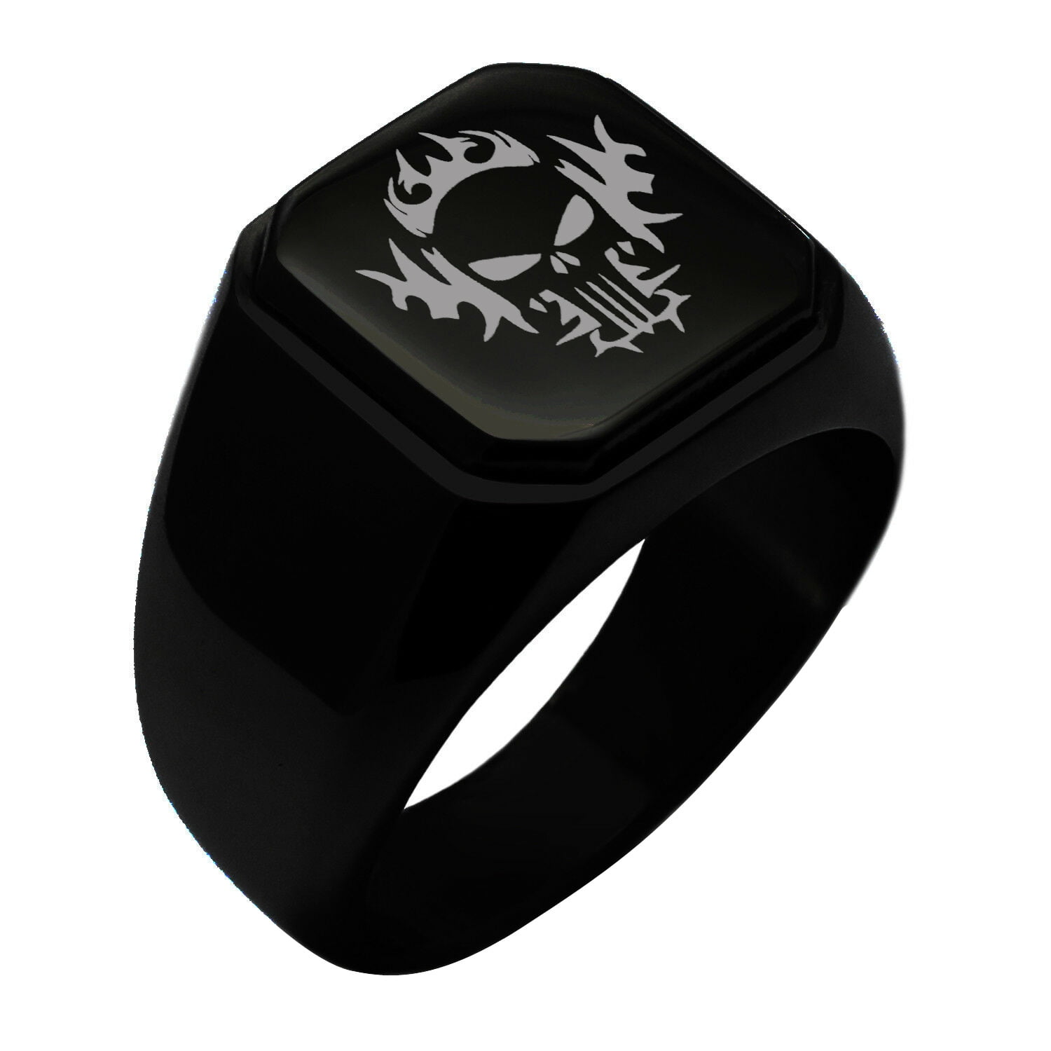 2323 MENS SIGNET PINKY STAINLESS STEEL RING BIKER GOTH NO STONE SKULL CLAW 
