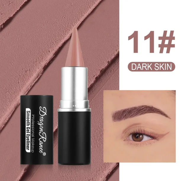 Delineador de ojos en Gel azul cremoso puntiagudo, mate, blanco, negro, marrón, fácil de usar, delineador de ojos sólido, delineador de tatuaje de larga duración, Gel de sombra de ojos
