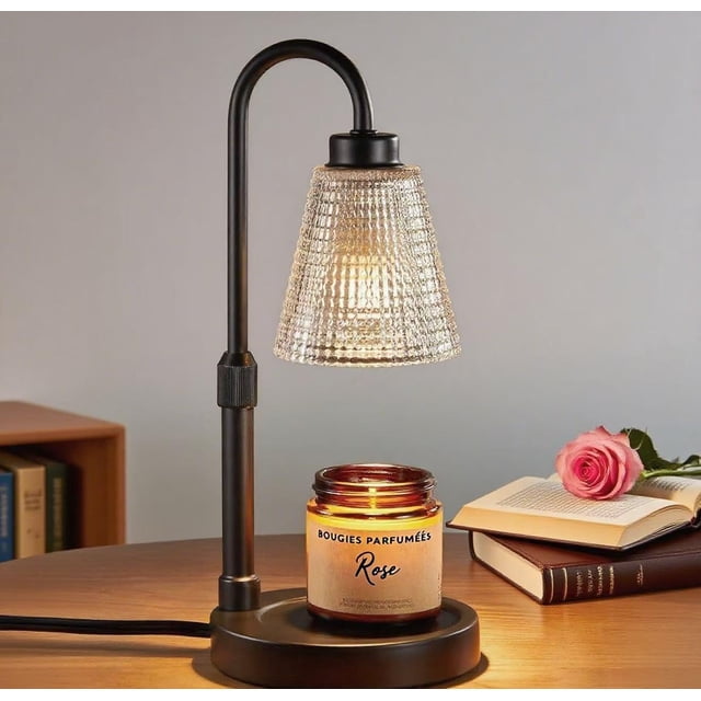 Couvkadl Candle Warmer Lamp with Timer, Dimmable Candle Warmer for Jar Candles, Height Adjustable Wax Melt Warmer, Birthday Gifts