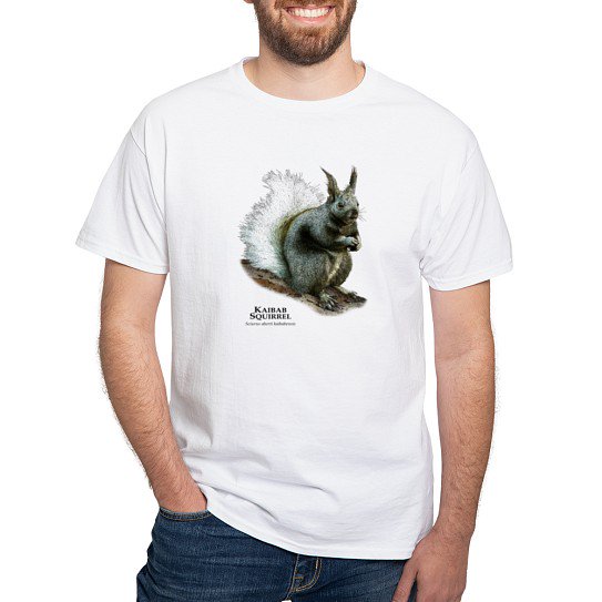 CafePress - Kaibab Squirrel White T Shirt - Men's Classic Cotton T-Shirts