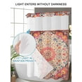 thumbnail image 4 of No Hook Cloth Fabric Shower Curtain with Snap in Liner, Boho Ethnic Waterproof Shower Curtains Set with See Through Top Window, Southwest Aztec Tribal Geometric Aesthetic Bath Curtains Shower 72"x78", 4 of 6