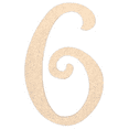 thumbnail image 1 of Krafty Supply - 12" Tall MDF Number 6 | 1/4" MDF | Curlz | Wooden Craft Numbers, 1 of 4