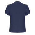 thumbnail image 6 of ZUKMRJPC Womens Tops Summer V Neck Ruffle Short Sleeve Solid Color Basic T Shirts Casual Loose Fashion Tunic Blouses, 6 of 8