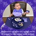 thumbnail image 6 of Silly Goose Silicone Baby Feeding Set with Cute Bib, Suction Divided Plate, Open Top Cup, and Travel Placemat, Cute Hippo Design, Baby Led Weaning Supplies for Babies and Toddlers, Dishwasher Friendly, 6 of 6
