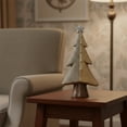thumbnail image 3 of Northlight Christmas Tree with Buttons and Glitter Star Decoration - 18" - Brown and Silver, 3 of 4