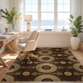 thumbnail image 3 of Design&I 3'x5' Ultra Soft Throw Mat, Music Motif Retro Vintage Soundwave Cd Disc Shape Record Vinyl Refined None Fluffy Washable Easy Care Indoor rug for Bedside Hallway, 3 of 7