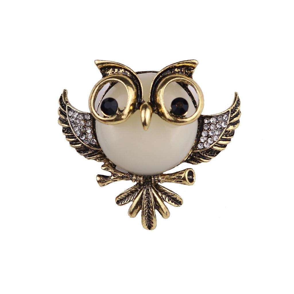 Broche Vintage Petite Chouette/Hibou En Alliage - Occasion - Sans Marque