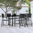 thumbnail image 1 of vidaXL 7 Piece Garden Dining Set Black, 1 of 5