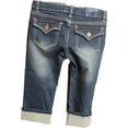 thumbnail image 2 of Vigoss Girl's Adjustable Waistband Cuffed Crop Jean, 6, 2 of 4