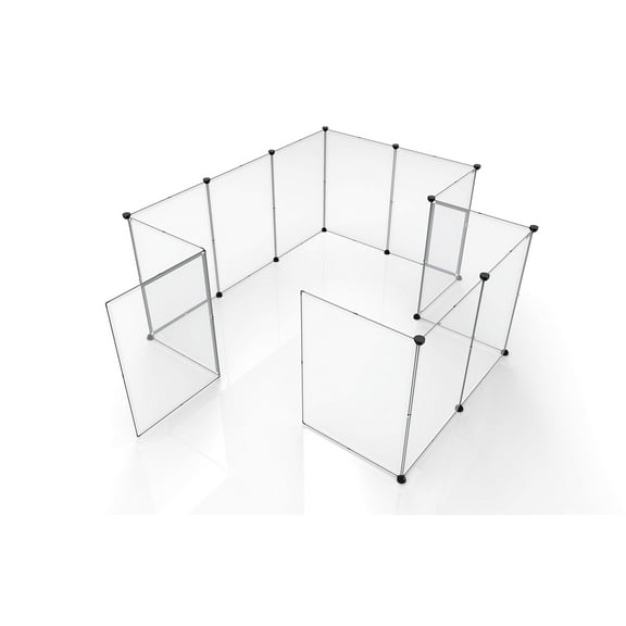 Pet Playpen, Portable Large Plastic Yard Fence Small Animals, Puppy Kennel Crate Fence Tent, 28 X 20 Inch, White, 12 Panels