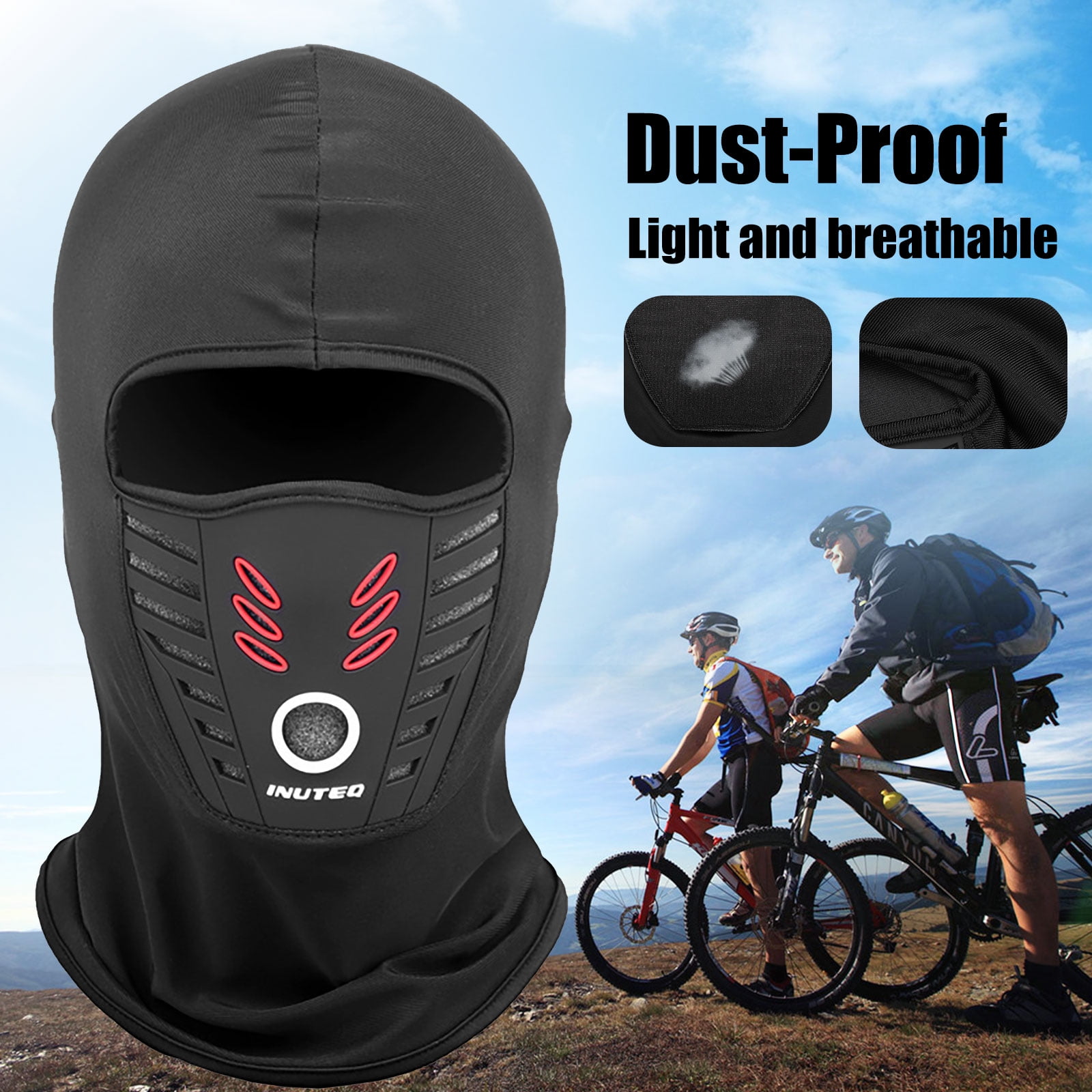 Full Face Mask Balaclava 1 Hole Winter Outdoor Cycling Helmet Strech Resuable 