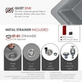 thumbnail image 2 of Stylish Dual Mount 28" Gray Composite Granite Single Bowl Kitchen Sink with 4 accs S-828WL, 2 of 15
