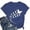 F-370Navy, variant on Women's T Shirt Butterfly Printed Short Sleeve Round Neck Soft Lightweight Comfortable Breathable Summer Tee Top For Daily Wear ,Navy,L