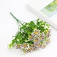 thumbnail image 4 of Faux Flowers, Artificial Petunia Bouquet Hanging Vine Flowers Fake Petunia Stems for Outdoor Spring Decor Realistic Multicolor Maintenance-Free Porch Patio Accents Red 1Pcs, 4 of 8