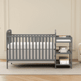 thumbnail image 3 of Goldzone 3-in-1 Convertible Baby Crib with Changing Table,Storm Gray, 3 of 13