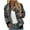 Dark Gray, variant on ICHUANYI Women's Stylish Fitted Coats Floral Print Long Sleeve Zipper Blazer Bomber Jacket Fall Winter Clothes Outfits 2023
