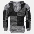 thumbnail image 3 of Blusa informal de manga larga con bolsillo y cremallera para hombre, blusa con capucha, prendas de vestir, abrigo Pompotops  oipoqjl20000, 3 of 7