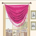 thumbnail image 5 of Holly Faux Silk Hanging Tassels Window Valance 3 Pack - 36 x 37 -Olive, 5 of 7