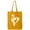 Gold, variant on music note heart Cotton Canvas Tote Bag