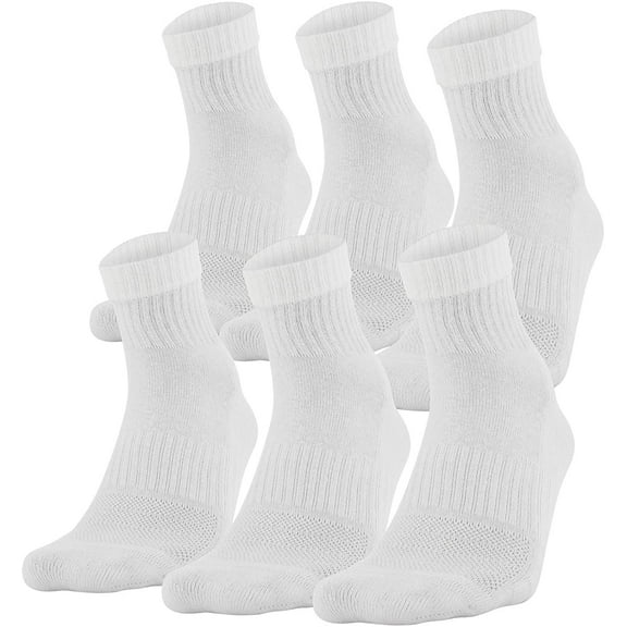 Under Armour Adult Cotton Quarter Socks, 6-Pairs , White 2 , Shoe Size: Mens 4-8, Womens 7-9