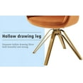 thumbnail image 5 of Art Leon Velvet Desk Chair Swivel with Gold Plated Legs, Cinnamon, 5 of 9