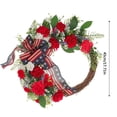 thumbnail image 3 of FastXmas 4th of July Patriotic Wreath for Memorial Day Door Red White Blue Wreath American Flag Truck Front Door Decor Independence Day for Front Door Porch 250th Anniversary Decor,17.7 Inch, 3 of 7