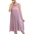 thumbnail image 2 of ylioge Womens Nightgowns Cute Ruffle Sleeveless Sleepshirts Soft Modal Solid Color Pullover Loungewear Homewear Pajamas Midi Dresses Summer, 2 of 3