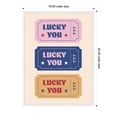 thumbnail image 5 of Kate and Laurel Framed Canvas Wall Art Print LuckyYouTicket by Rachel Lee 3 Birdies Studio, 18 x 24 Sylvie White Frame, Vintage, Typography Art for Wall Decor, 5 of 8