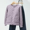 thumbnail image 2 of Lovzfmll Veste Décontractée pour Femmes, Style à Capuche à Manches Longues Coloré Violet, TG, 2 of 5