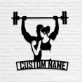 thumbnail image 5 of Craftnamesign Custom Powerlifting Workout Metal Wall Art, Custom Deadlift Barbell Name Sign, 5 of 5