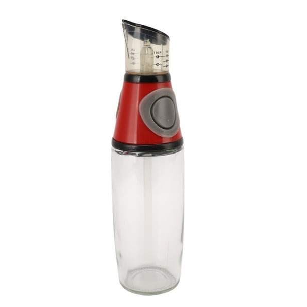 VERTOR DE ACEITE MEDIDOR, Dispensador de Aceite de Vidrio A Prueba de Fugas, 500 ml Con Boquilla Sin Goteo, Bomba Medidora para una cocina Saludable, Para Cocina
