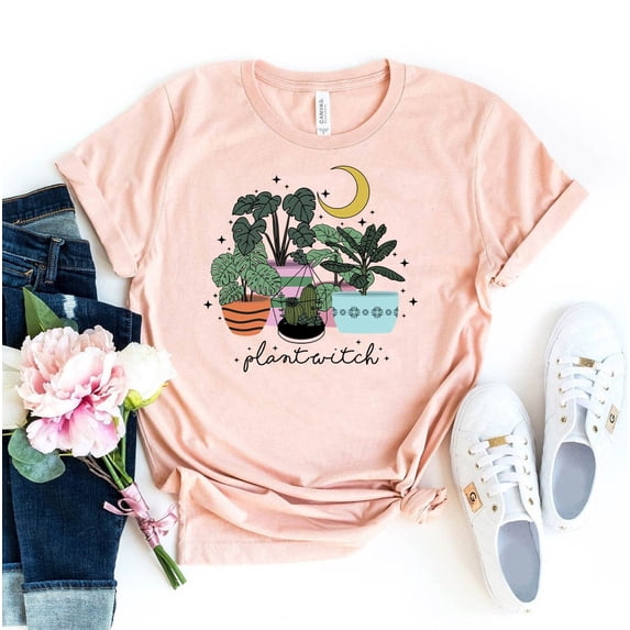 Plant Witch T-shirt Lover Shirt Planter Gift Eco-friendly Tee Top Garden Nature Shirts Mom Floral There Is A Little In All Of Us Halloween For Women