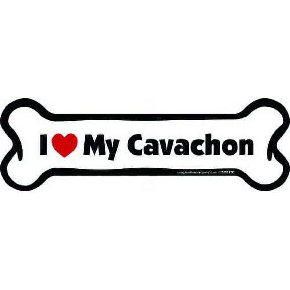 I Love My Cavachon Bone Magnet