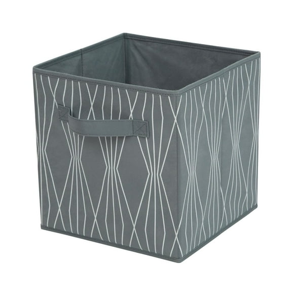 Mainstays Storage Cube Fabric Basket Bin - Foldable, Great for Nursery, Playroom, Closet, Home Organization