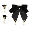 thumbnail image 3 of DARING DIVA Women's Retro Velvet Ribbon Pre-Tied Bow Tie Black, 3 of 5