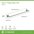 thumbnail image 3 of Symmons 363TB-24-STN Duro 24" Towel Bar, Satin Nickel, 3 of 7