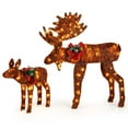 thumbnail image 2 of Costway 2 PCS Lighted Moose Family Light-up Xmas Deer Decorations with 170 LED Lights, 2 of 10