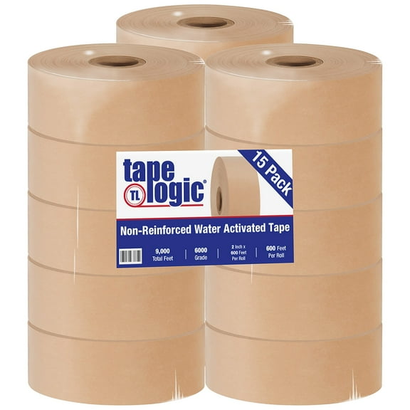 Tape Logic Water Activated Tape,2x600 ft.,PK15 T26000