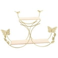 thumbnail image 6 of FRCOLOR 1pc Multi-purpose Rack Iron Decorative Shelf  Wall-mounted Rack (Golden), 6 of 8