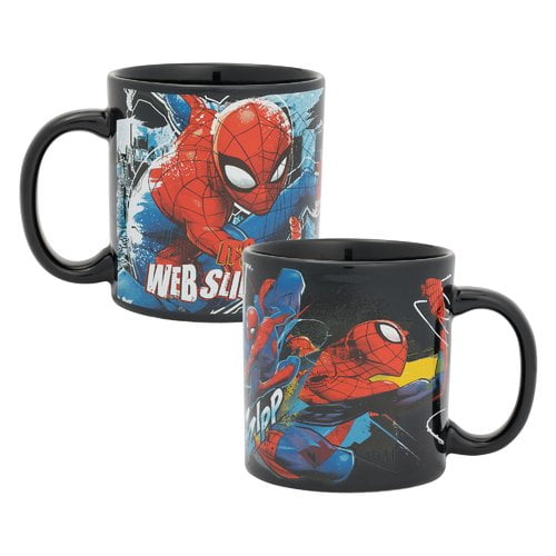 Vandor LLC Marvel Spider-Man Web Slinging Time 20 oz. Ceramic Mug -  