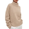 thumbnail image 1 of Suéter PRETTYGARDEN Cuello Alto Manga Larga Caqui XXL, 1 of 5